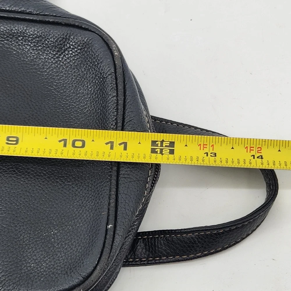 Tignanello Backpack Purse Black Genuine‎ Leather Mini Shoulder Bag Women